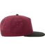 Unisex adult bank 5 panel recycled snapback cap burgundy/black Atlantis