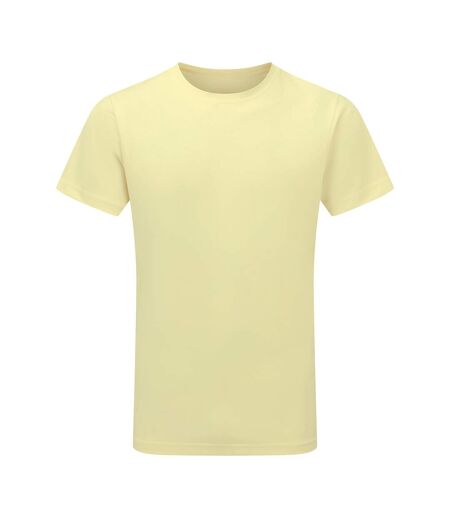 Mens Short Sleeve Lightweight Fitness T-shirt Butter Yellow Tri Dri
