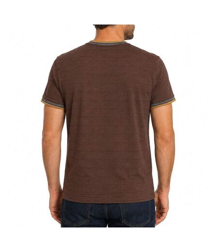 T-Shirt marron homme rms26 rayures