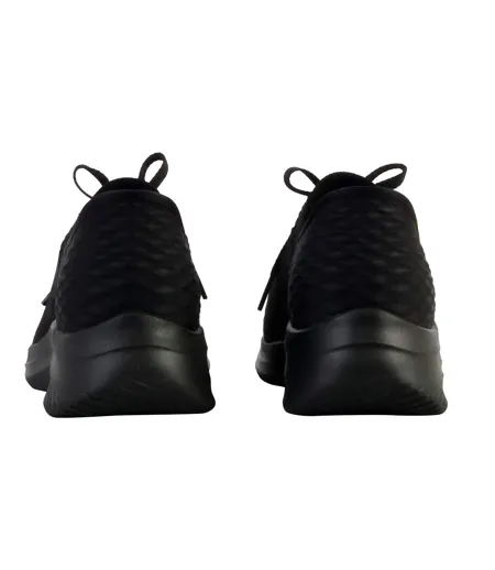 Womens/ladies Ultra Flex 3.0 Slip-in Trainers Black Skechers