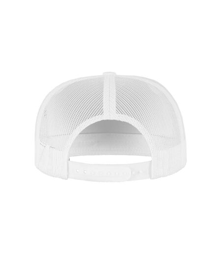 Unisex adult retro trucker cap white Flexfit