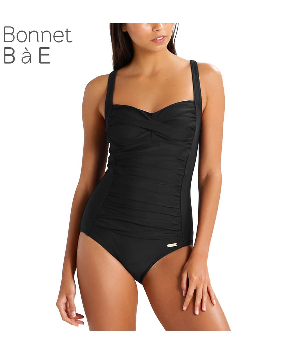 Maillot de bain amincissant 1 pièce TK-5 noir bonnets B à E Lascana