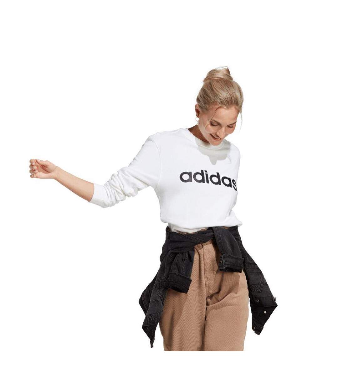 Sweat Essentials Femme Blanc Adidas-3