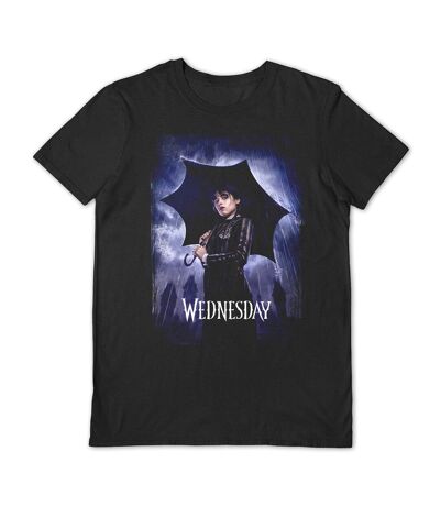 Wednesday - T-shirt - Adulte (Noir / Violet) - UTPM6008