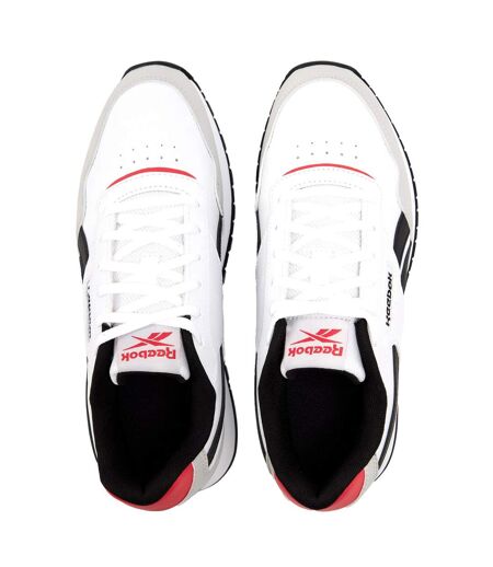 Mens Glide Trainers White Black Red Reebok