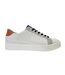 Mens Levia Leather Flat Trainers White Grey Loyalti-1