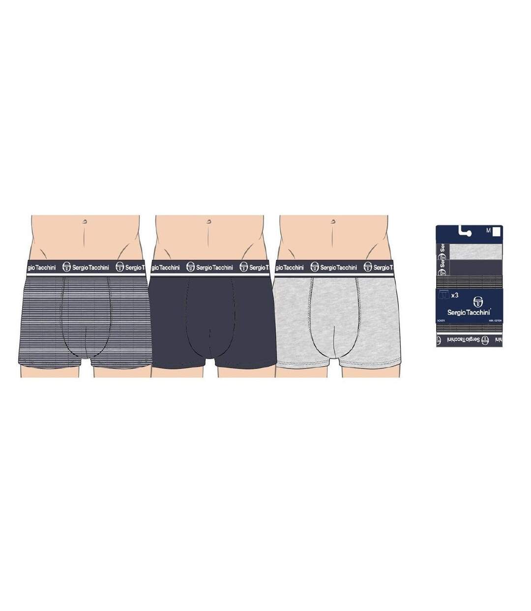 Boxer SERGIO TACCHINI X3 Pack de 3 Boxers 1060