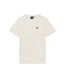 Mens textured stripe t-shirt chalk Lyle & Scott