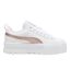 Womens/ladies Mayze Leather Platform Trainers White Glitter White Puma-1