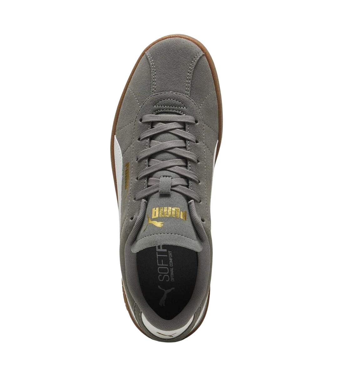Mens Club Ii Suede Flat Trainers Iron Gum Puma-3