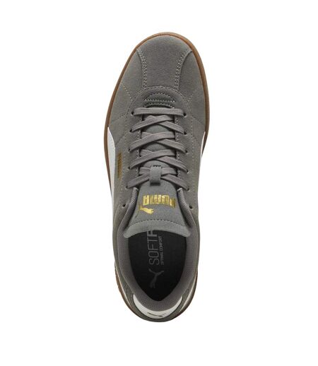 Mens Club Ii Suede Flat Trainers Iron Gum Puma