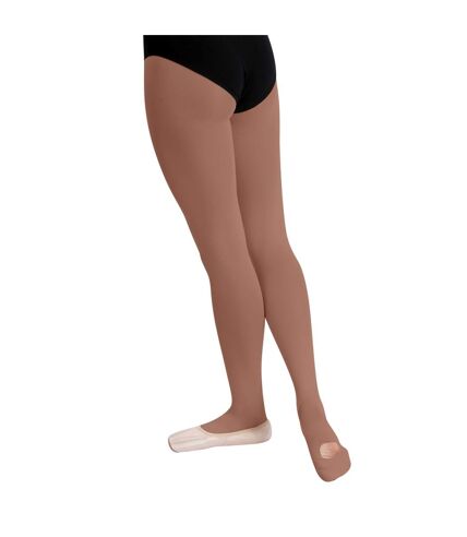 Collant de danse convertible high performance femme marron moka Silky Dance