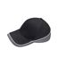 Casquette De Baseball Teamwear Competition Noir Gris Foncé Blanc Beechfield-2