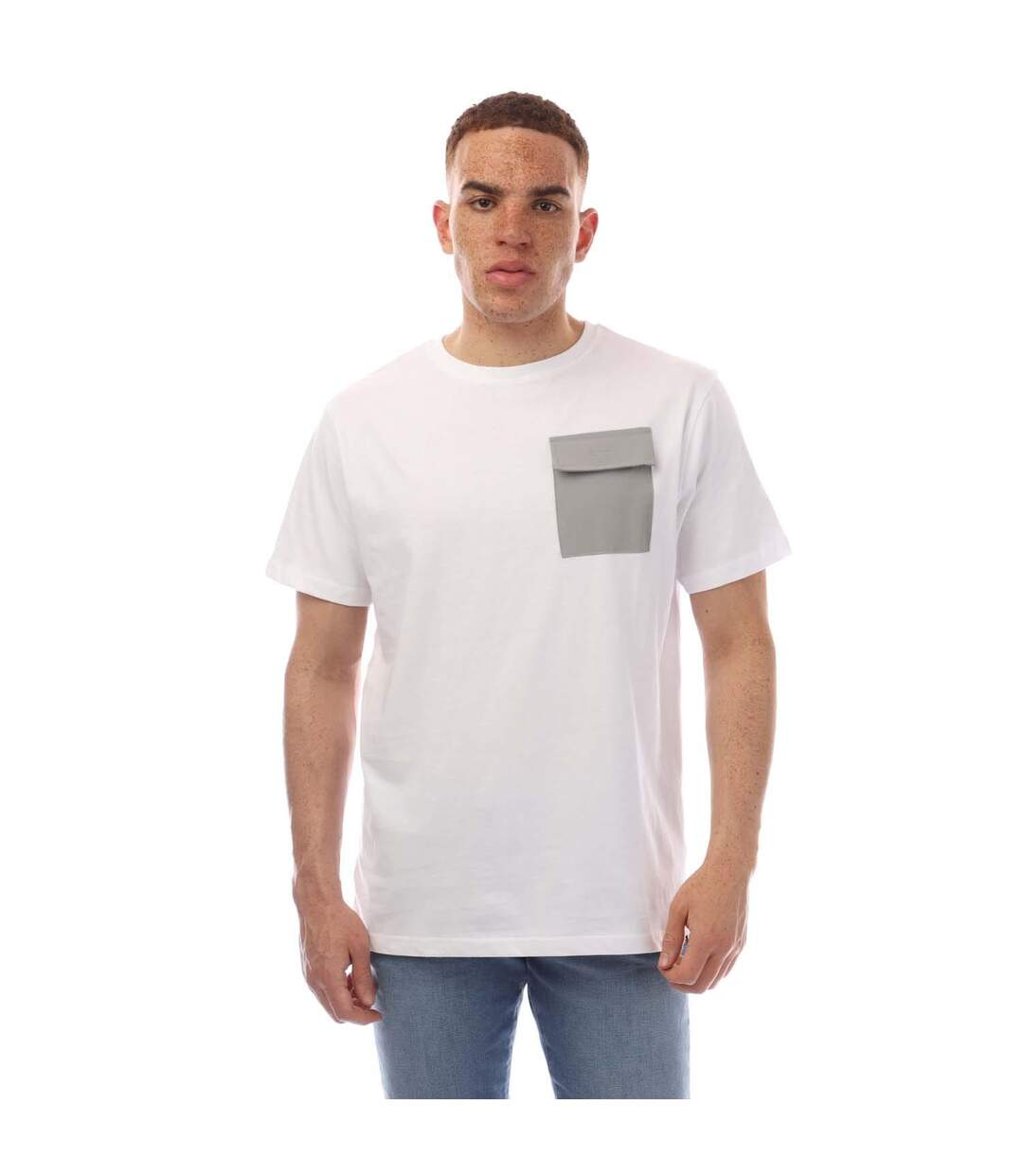 T-shirt Limatar Homme Blanc Duck And Cover-2