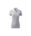 Womens/ladies Pique Polo Shirt Light Grey Malfini-2