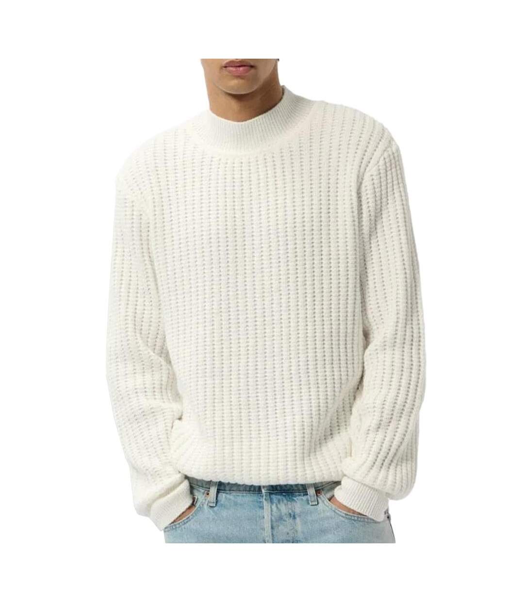 Pull en Maille Blanc Homme Teddy Smith Peduardo - XL