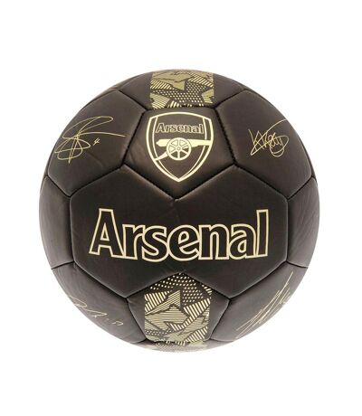 Arsenal FC - Ballon de foot PHANTOM (Noir mat / Noir mat / Doré) (Taille 1) - UTTA9567