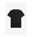 T-shirt Motif/style Rayure Contrastée Sur Bord Homme Noir Marron Fred Perry-1