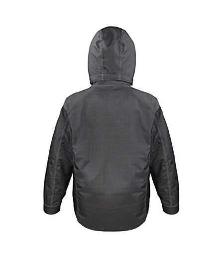 Result Mens Waterproof Denim Textured Rugged Jacket (Black) - UTPC2612