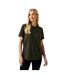 Womens/ladies Diamante T-shirt Khaki Green Biba-4