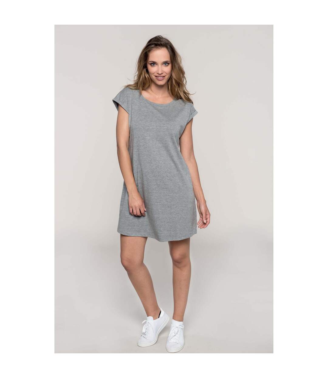 Robe tunique femme gris clair Kariban