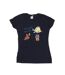 Disney T-shirt coton The Little Mermaid Club Femme/Ladies (Bleu marine) - UTBI26354-1