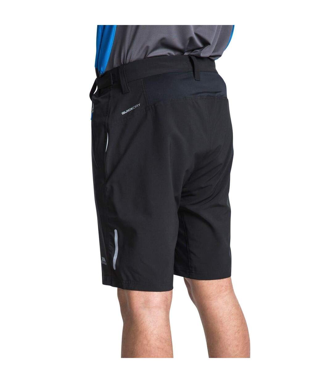 Mens Malaki Slim Walking Bib Shorts Black Trespass-3