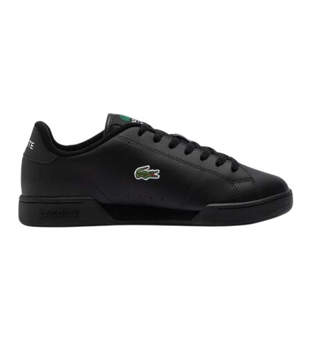 Mens Carnaby Leather Trainers Black Lacoste