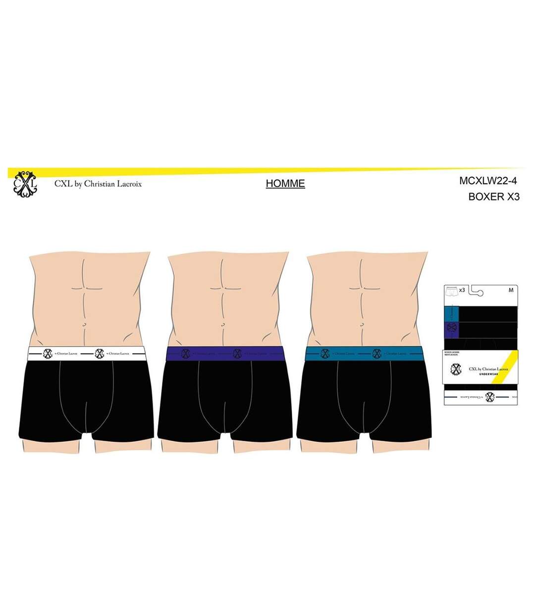 Boxer CXL By LACROIX Pack de 3 Boxers CXL1760-4