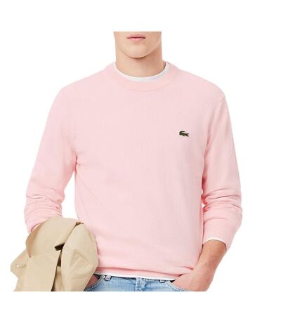 Pull rose homme lacoste organic cotton crew - l