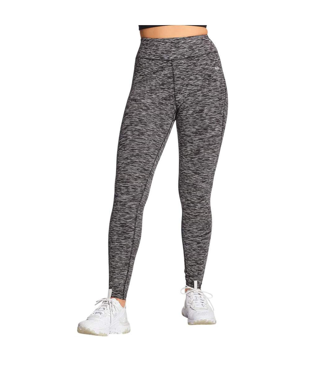 Womens/ladies Space Dye Shaping Leggings Grey Mp-1