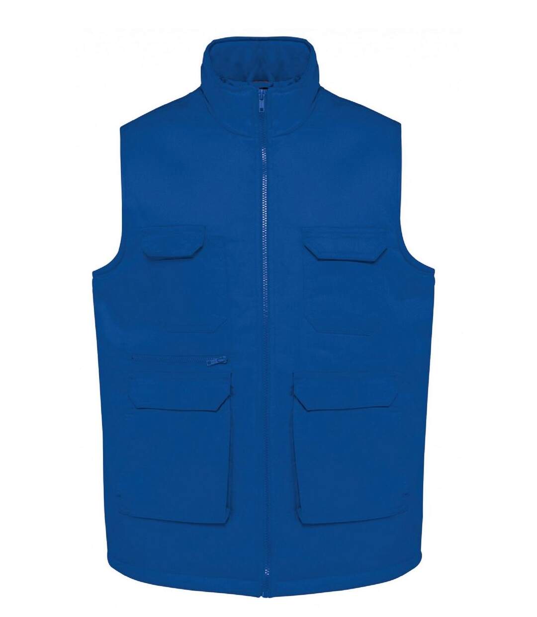 Gilet multipoches rembourré sans manches - Unisexe - WK607 - bleu roi