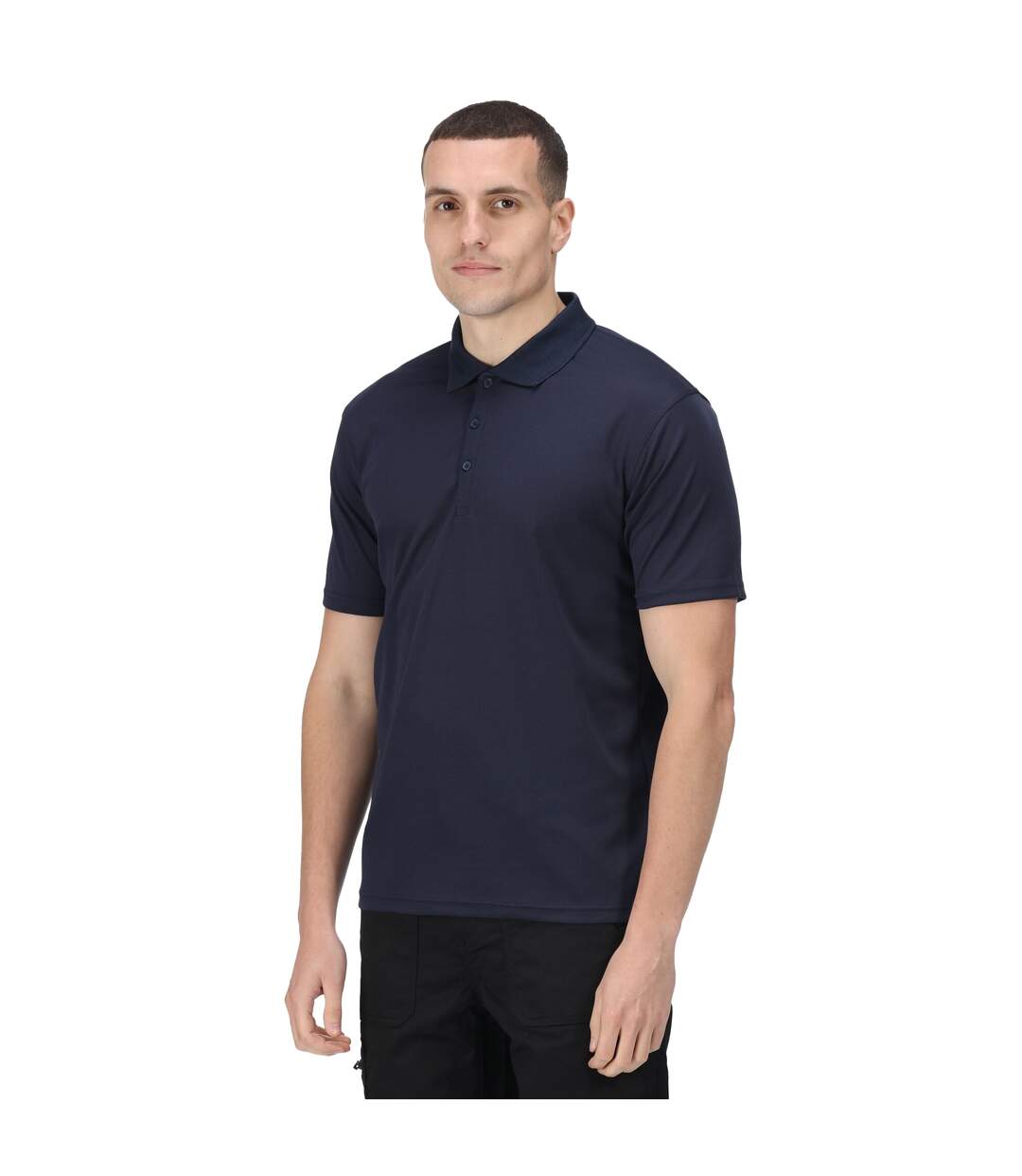 Mens pro moisture wicking polo shirt navy Regatta