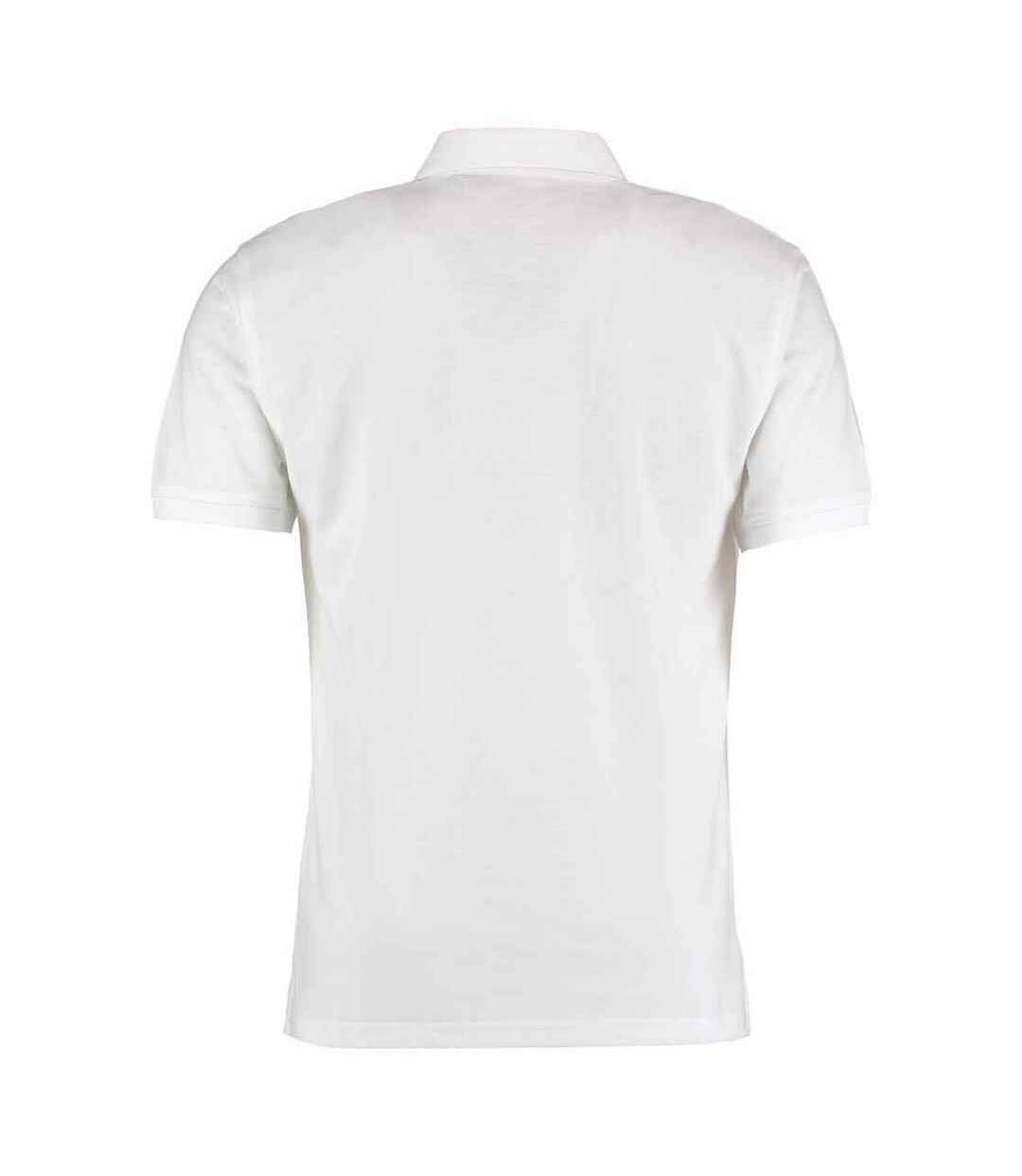 Polo klassic homme blanc Kustom Kit-2