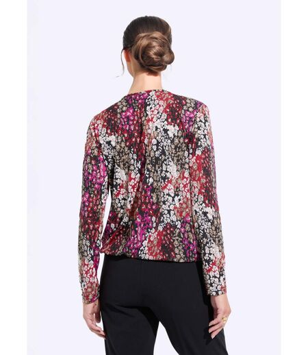 T-shirt cache-coeur blousant jersey imprimé irisé