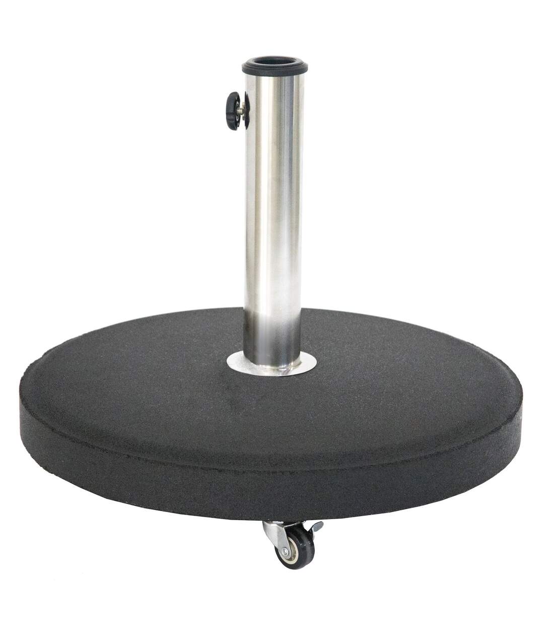 Pied de parasol rond à roulettes - Béton - 25 Kg-1