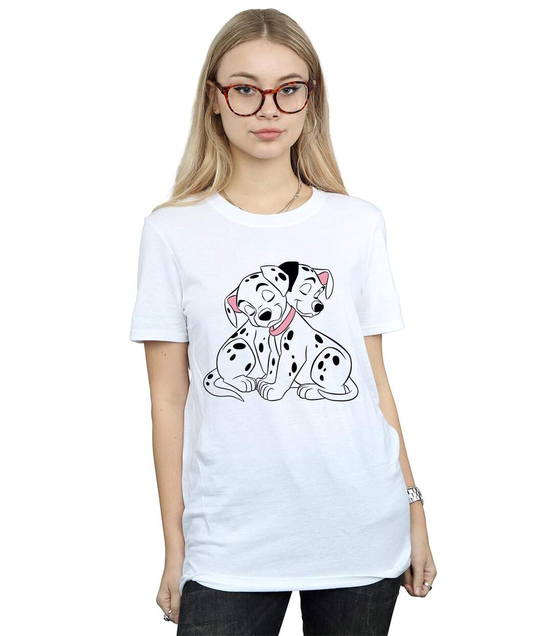 Disney - T-shirt DALMATIANS PUPPY LOVE - Femme (Blanc) - UTBI17617-2