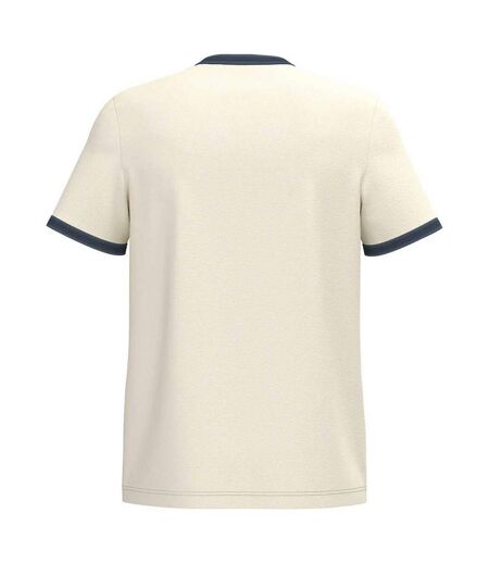 Mens Ringer T-shirt Ivory Washed Navy Native Spirit