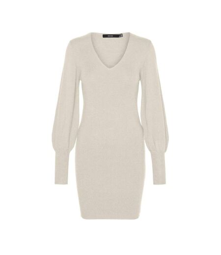 Robe pull beige clair femme vero moda holly
