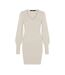 Robe pull beige clair femme vero moda holly-1