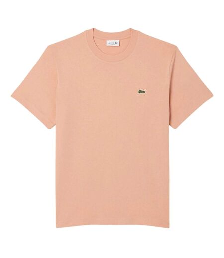 Mens Embroidered Logo Cotton T-shirt Orange Lacoste