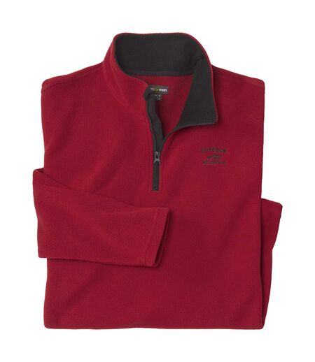 Pack of 3 Men's Outdoor Microfleece Jumpers - Black Blue Red