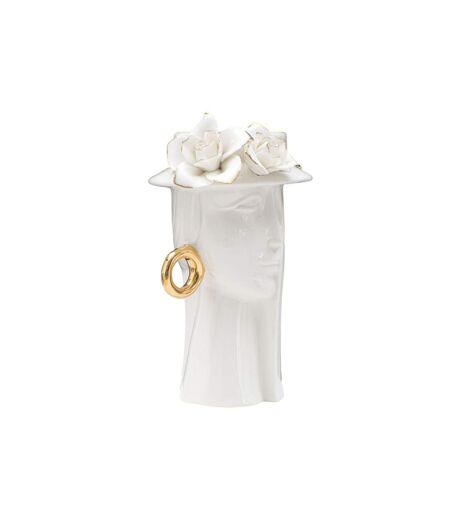 Vase Déco en Porcelaine Woman Elegant 23cm Blanc
