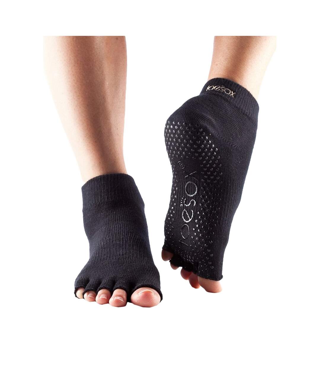 Toesox - Chaussettes à demi-orteils - Femme (Noir) - UTMQ771-2