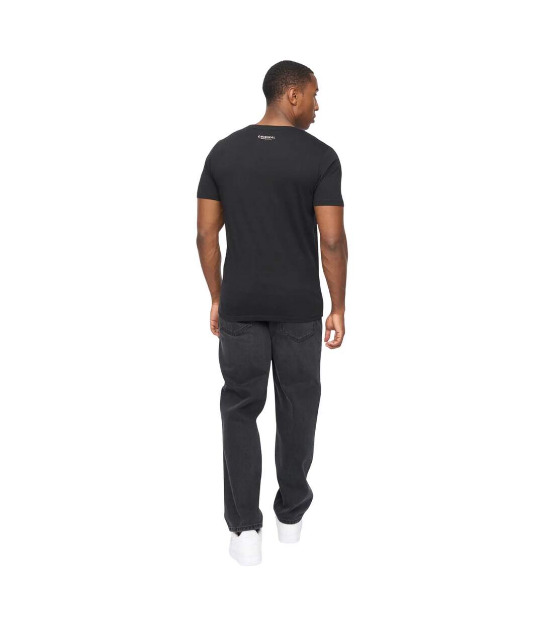 T-shirt Traptons Homme Noir Crosshatch-3