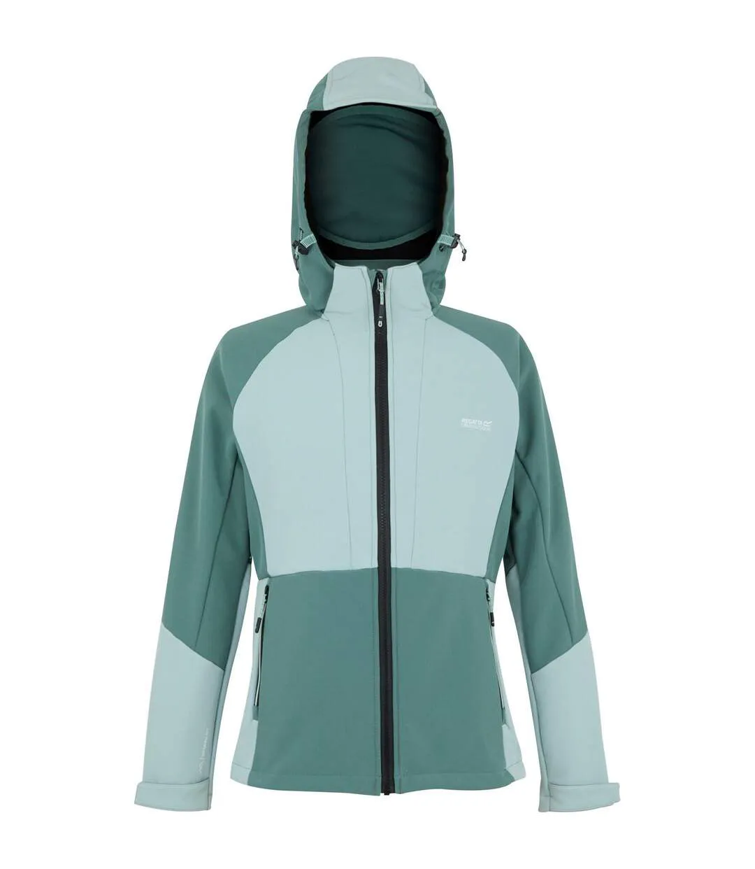 Veste Softshell Imperméable Et Cintrée Desoto Femme Turquoise Pastel Foncé Vert De Gris Regatta-1