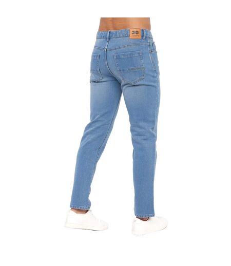 Jean Lampoons Homme Bleu Clair Délavé Crosshatch