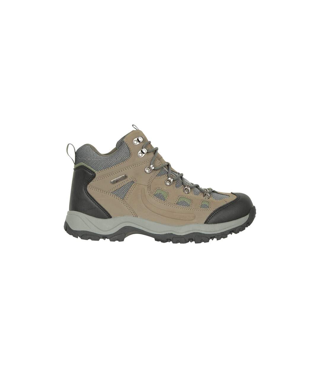Mens Adventurer Waterproof Hiking Boots Khaki Mountain Warehouse-4
