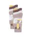 Lot de 6 chaussettes de randonnée en coton respirant pour femme-2