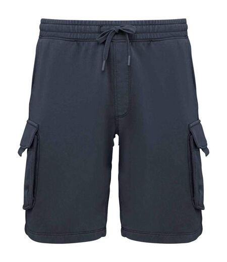 Mens French Terry Washed Cargo Shorts Washed Navy Native Spirit